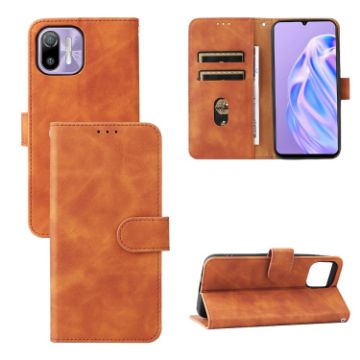 Ulefone Note 6 Brown Magnetic Flip Leather Phone Case Skin Feel - 1