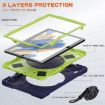 Samsung Galaxy Tab A8 10.5 2021 Case, Silicone + PC, Navy Blue/Lime - 5
