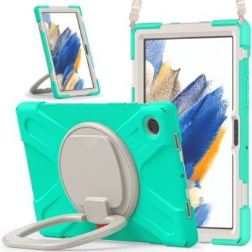 Samsung Galaxy Tab A8 10.5 2021 Case, Silicone + PC, Mint Green - 1