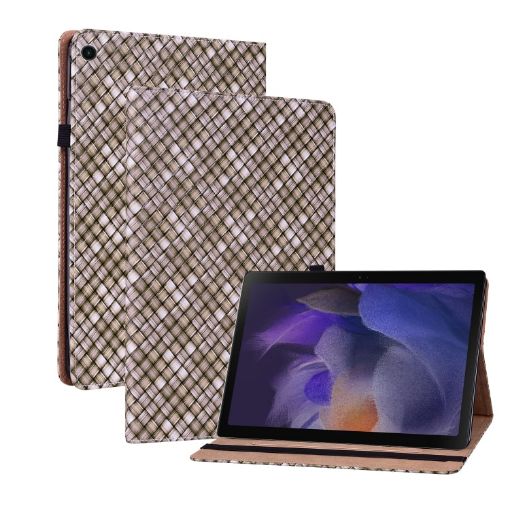 Samsung Galaxy Tab A8 10.5 2021 Brown Leather Case with Holder - 1