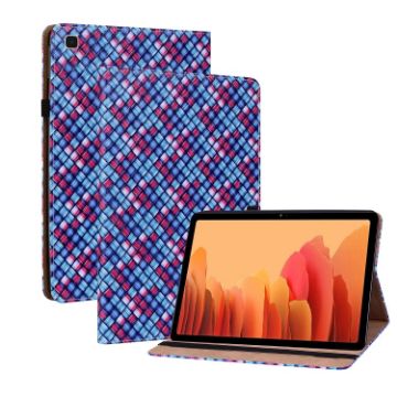 Samsung Galaxy Tab A7 10.4 2020 Blue Color Weave Leather Case - 1