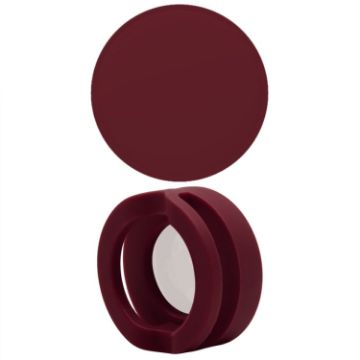 Wine Red Silicone Pet Collar Case for AirTag - Shockproof & Anti-scratch - 1