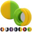 Anti-scratch Shockproof Silicone AirTag Pet Collar Case, 34x34x17.3mm, Yellow/Black - 3
