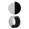 AirTag Pet Collar Case, Anti-scratch Shockproof Silicone, 34x34x17.3mm, White/Black - 1