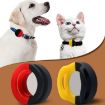 AirTag Pet Collar Case, Anti-scratch Shockproof Silicone, 34x34x17.3mm, White/Black - 7