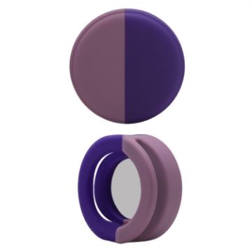AirTag Pet Collar Case, Anti-scratch Shockproof Silicone, Taro Purple, 34mm - 1