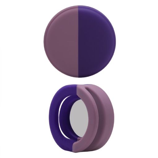 AirTag Pet Collar Case, Anti-scratch Shockproof Silicone, Taro Purple, 34mm - 1