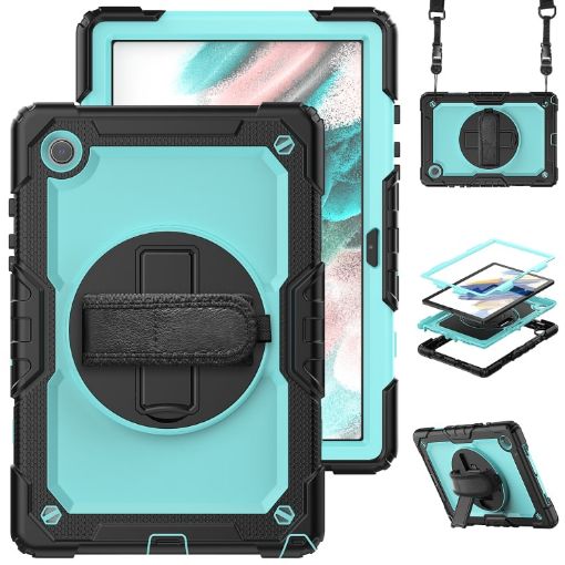 Samsung Galaxy Tab A8 10.5 2021 X200/X205 Silicone PC Case Blue/Black - 1