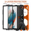 Samsung Galaxy Tab A8 10.5 2021 X200/X205 Orange Silicon PC Case - 4