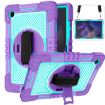 Samsung Galaxy Tab A8 10.5 2021 Case, 360 Rotation, Purple/Mint Green - 1