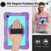 Samsung Galaxy Tab A8 10.5 2021 Case, 360 Rotation, Purple/Mint Green - 3