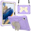 Samsung Galaxy Tab A8 10.5 2021 Beige Silicone Holder Case (Beige+Purple) - 2