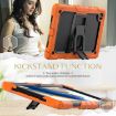 Samsung Galaxy Tab A8 10.5 2021 Shockproof Case, Black Silicone + PC, Orange - 3