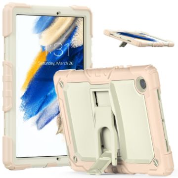 Samsung Galaxy Tab A8 10.5 2021 Shockproof Case Beige Silicone PC Rose Gold - 1