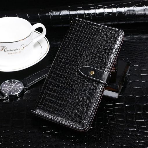 Ulefone Note 13P Crocodile Texture Flip Leather Case - Black - 1