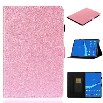 Samsung Galaxy Tab A8 10.5 2021 Pink Glitter Leather Case - 1