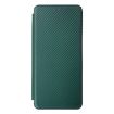 Ulefone Note 12P Green PU Flip Case - Carbon Fiber Texture Cover - 2