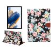 Samsung Galaxy Tab A8 10.5 2021 X200/X205 Flower Leather Case Black - 1