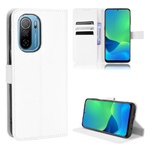 Ulefone Note 13P White Leather Phone Case - Diamond Texture Cover - 1