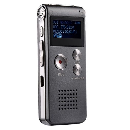 4GB USB Dictaphone Voice Recorder with WAV MP3 Player - Grey SK-012 - 1