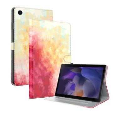 Samsung Galaxy Tab 9+ Flip Leather Case - Watercolor Spring Cherry Pattern - 1