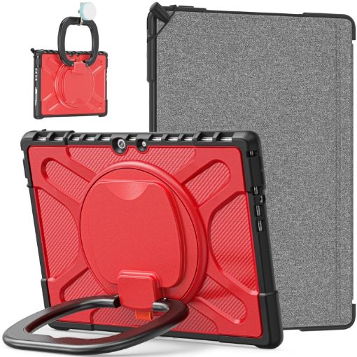 Microsoft Surface Pro 8 Tablet Case - Red TPU + PC Cover - 1