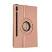 Samsung Galaxy Tab S8 Ultra Rose Gold 360 Rotation Leather Case - 3