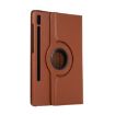 Samsung Galaxy Tab S8 Ultra Brown Litchi Leather 360 Rotation Case - 3
