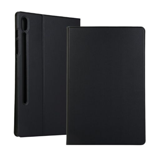Samsung Galaxy Tab S8 Ultra Leather Case with Holder - Black - 1