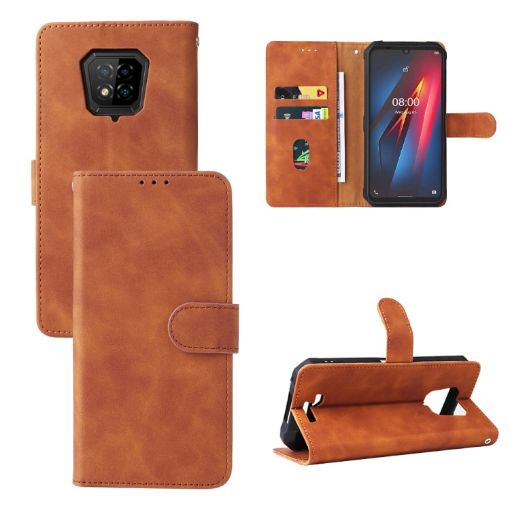 Ulefone Armor 8 Brown Leather Phone Case - Magnetic Buckle, Calf Texture - 1