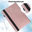 Samsung Galaxy Tab A8 10.5 2021 Gold Peacock Embossed Leather Case - 4