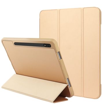 Samsung Galaxy Tab S8 Ultra/X900 Gold 3-Fold Honeycomb TPU Leather Case - 1