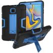 Galaxy Tab A 8.0 (2018) T387 Black/Blue Silicone PC Case with Holder - 1