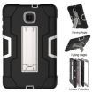Galaxy Tab A 8.0 (2018) T387 Black/Grey Silicone PC Case with Holder - 7