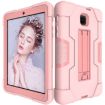 Galaxy Tab A 8.0 (2018) T387 Rose Gold Silicone + PC Case with Holder - 3