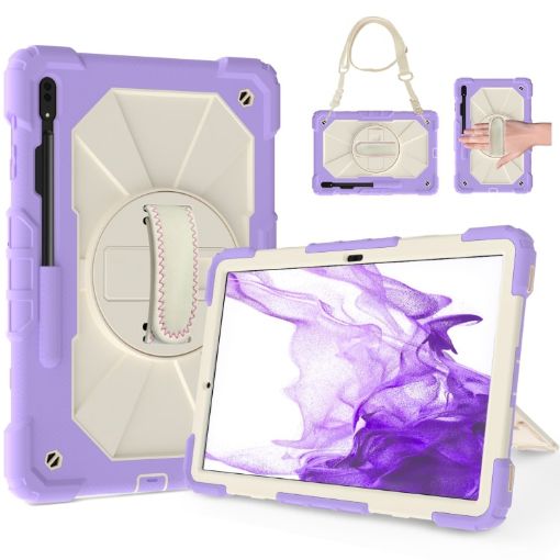 Shockproof Case for Samsung Galaxy Tab S8+ 12.4" - Purple Beige - 1