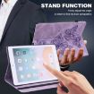 Samsung Galaxy Tab S8 Purple Embossed Butterfly Leather Case - 5