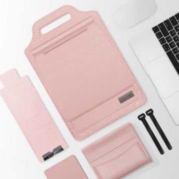 15" Pink Multifunctional Mouse Pad Stand & Handheld Laptop Bag - 1