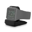Black Silicone Charging Holder for Apple Watch - Secure & Stylish Stand - 1