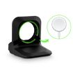 Black Silicone Charging Holder for Apple Watch - Secure & Stylish Stand - 5