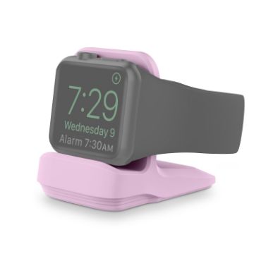 Purple Silicone Charging Holder for Apple Watch - Secure & Stylish Stand - 1