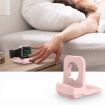 Pink Silicone Charging Holder for Apple Watch - Secure & Stylish Stand - 6