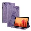 Samsung Galaxy Tab A7 10.4 2020 Butterfly Flower Leather Case Purple - 1