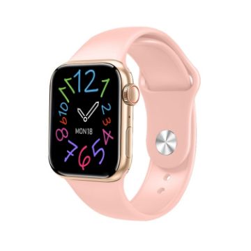 D SEVEN 1.9" TFT Smart Watch, Bluetooth Dial/Sleep Monitor - Pink - 1