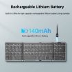 Foldable Bluetooth Keyboard with Touchpad, Rechargeable, Silver - B089T - 4