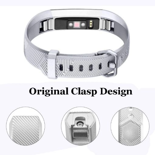 FITBIT Alta Metallic Strap Silver - Stylish Replacement Band - 1