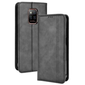 Ulefone Power Armor 14/14 Pro Leather Phone Case - Black Retro Texture - 1