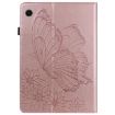 Samsung Galaxy Tab A8 Butterfly Embossed Leather Case - Rose Gold - 3