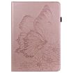 Samsung Galaxy Tab A7 T500 Butterfly Embossed Leather Case Rose Gold - 2