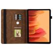 Samsung Galaxy Tab A7 T500 Brown Butterfly Embossed Leather Case - 6